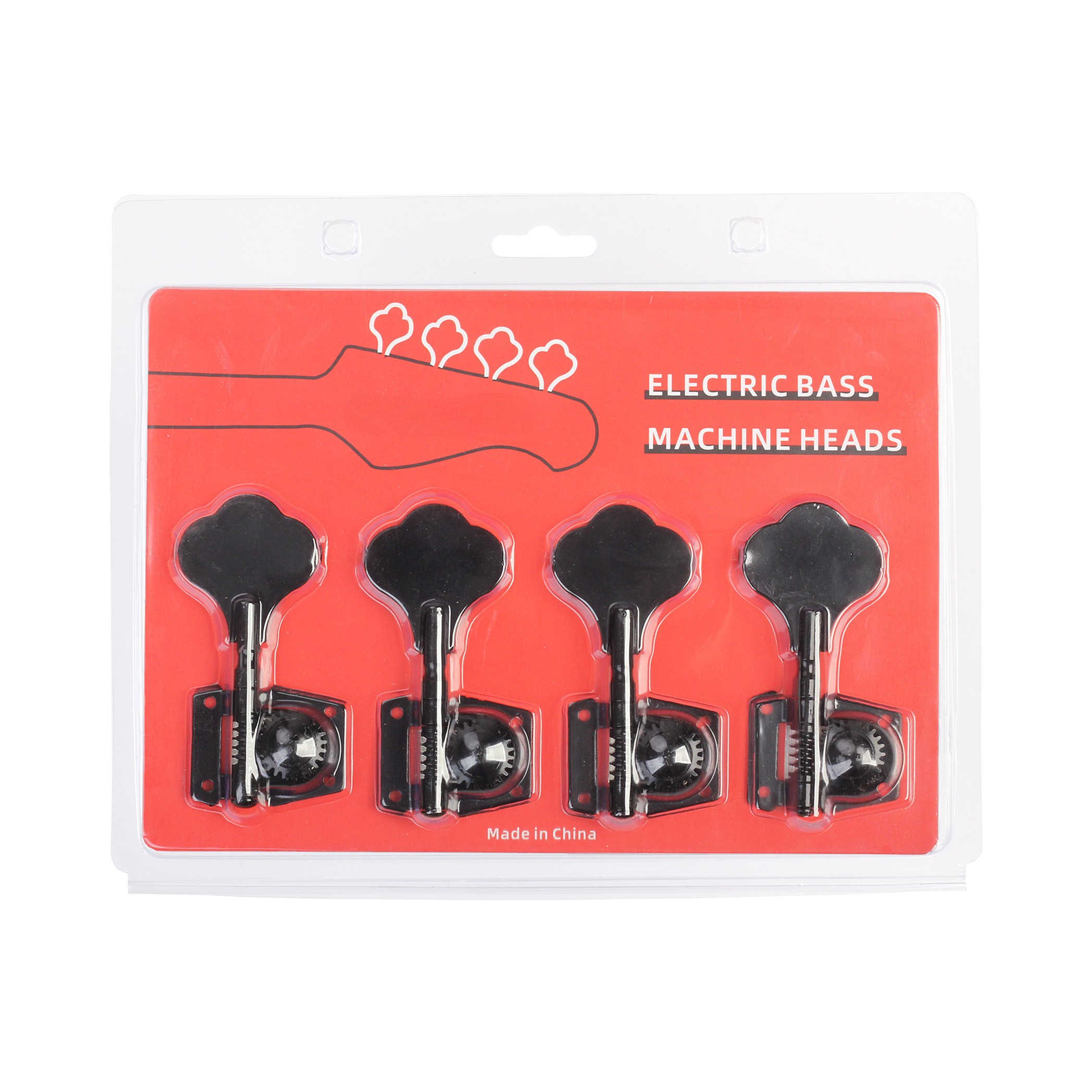 AMD Stimmmechaniken Bass, 4x Links offen, schwarz