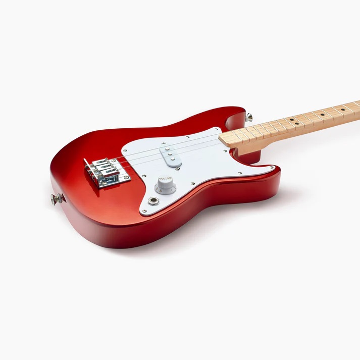Fender X Loog Stratocaster Electric Guitar, candy apple red
