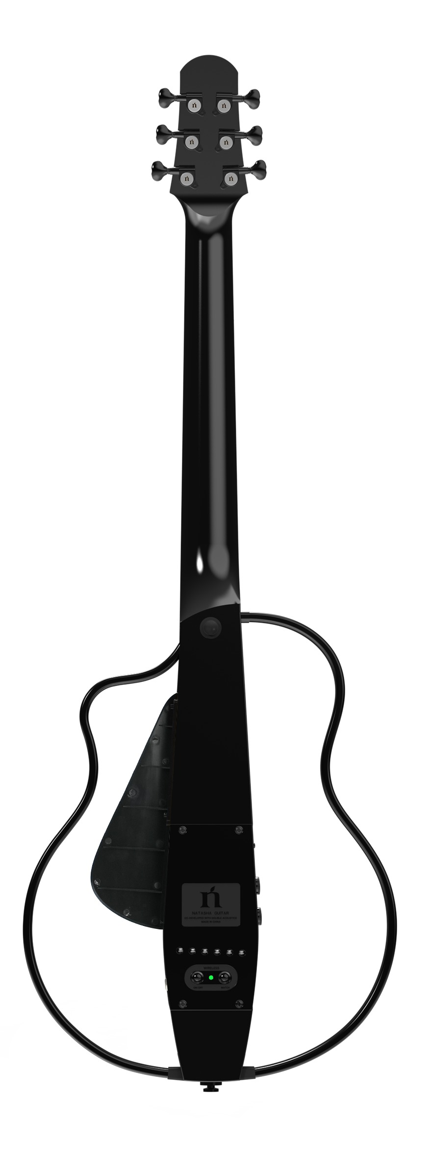 NBSG Steel Smart/Silent Guitar - Bamboo Black