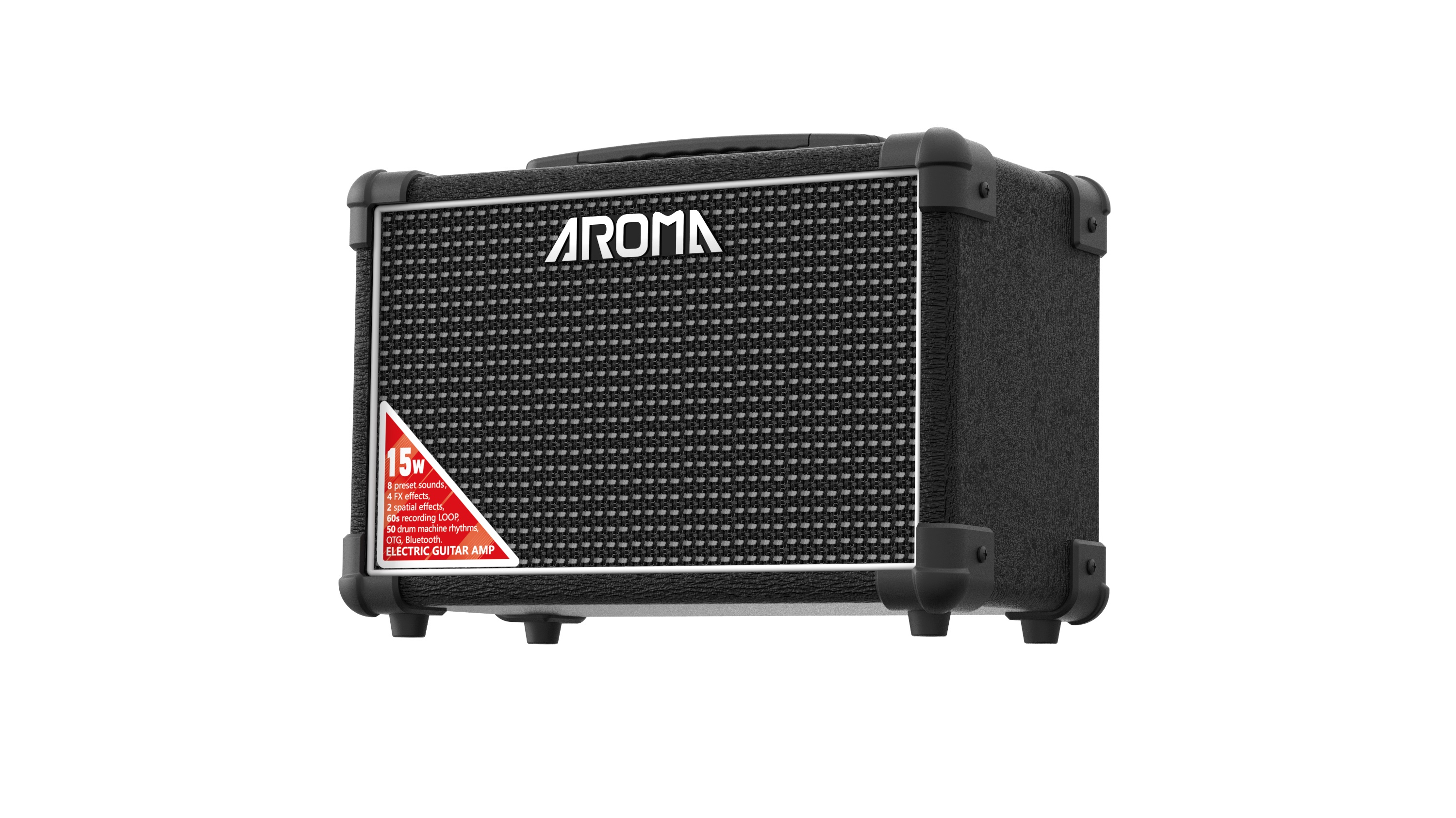 Aroma TM-15S E-Gitarrenamp 15W mit Fußpedal