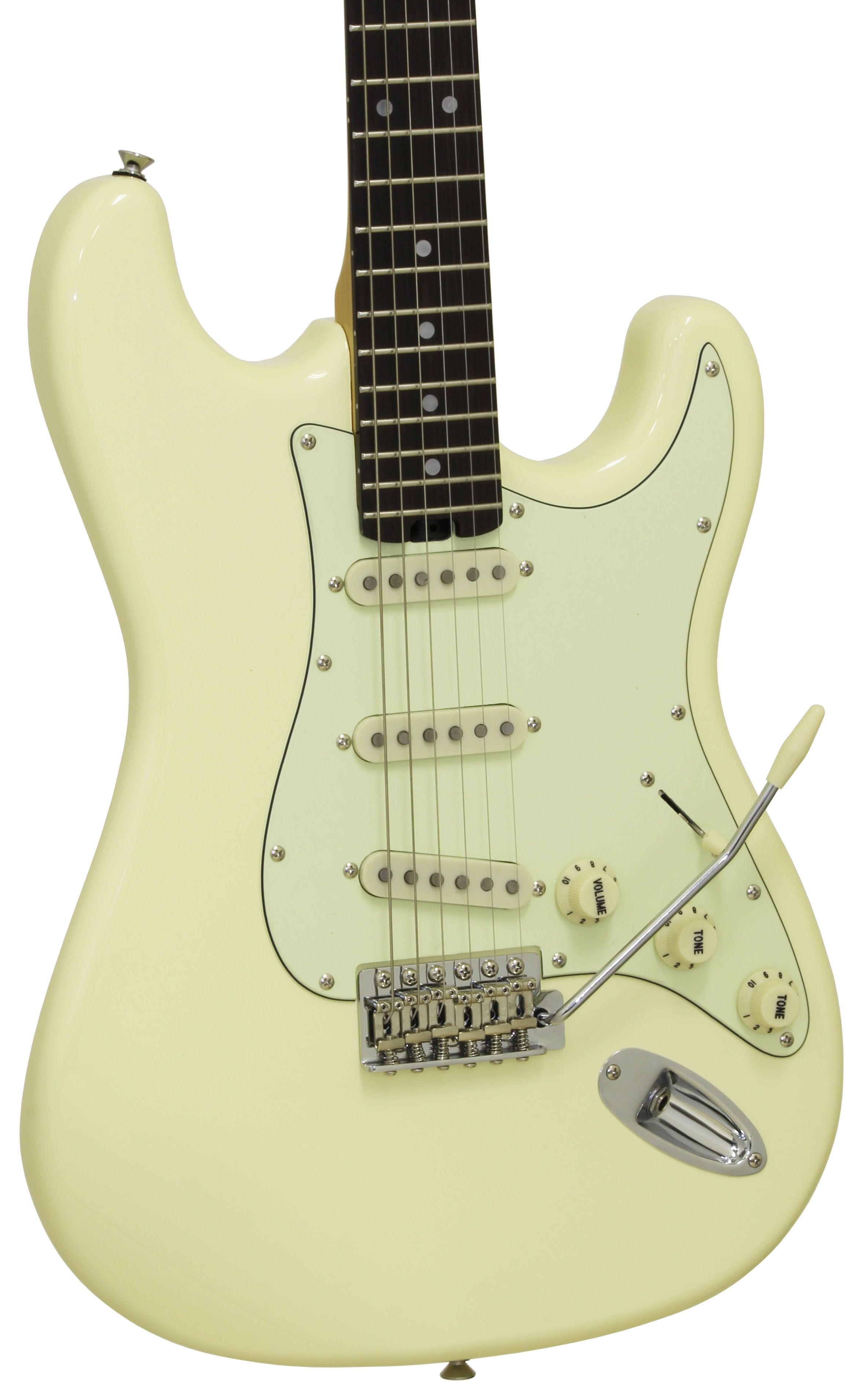 Aria STG 62, vintage white