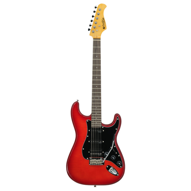 Prodipe  Strat ST93,  alder trans red flame 