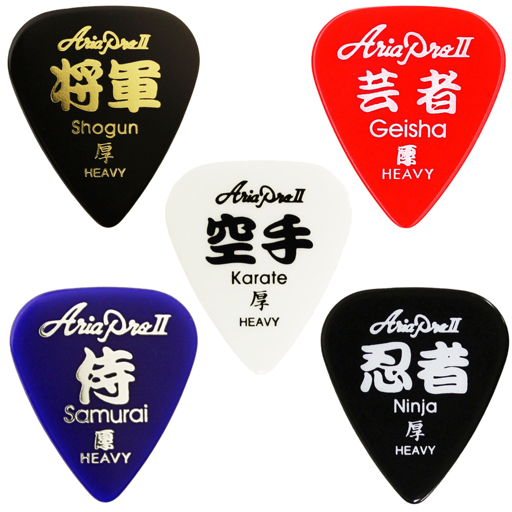 Aria Kanji Picks 1mm Plektrum - 5er Set