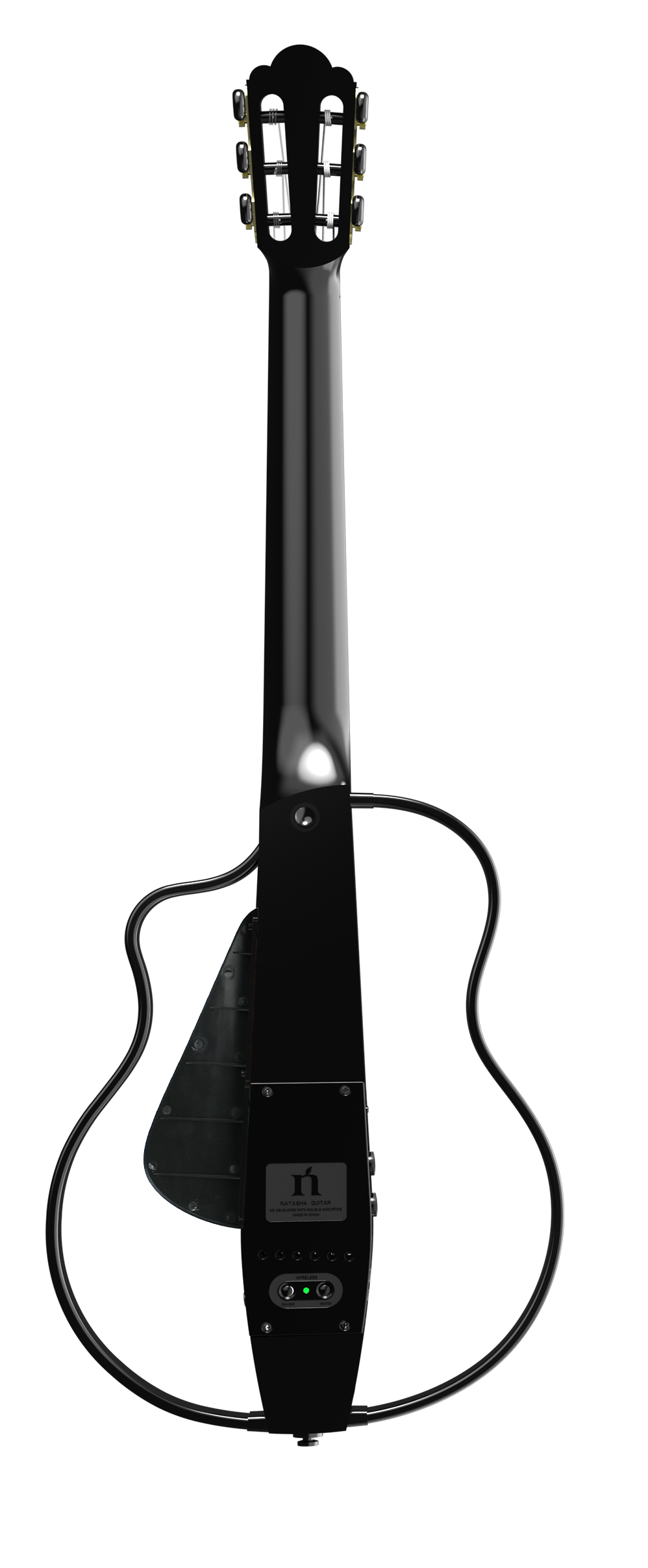 NBSG Smart/Silent Nylon Guitar - Bamboo Black