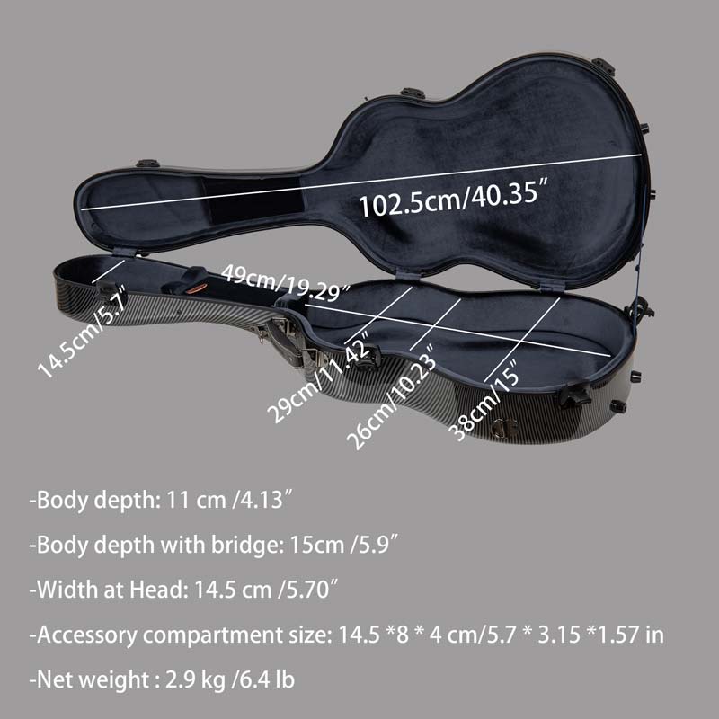 Crossrock CRF5020C Ultra light Fiberglass Klassikgitarren Koffer Crossrock CRF5020C Ultra light Fiberglass Klassikgitarren Koffer