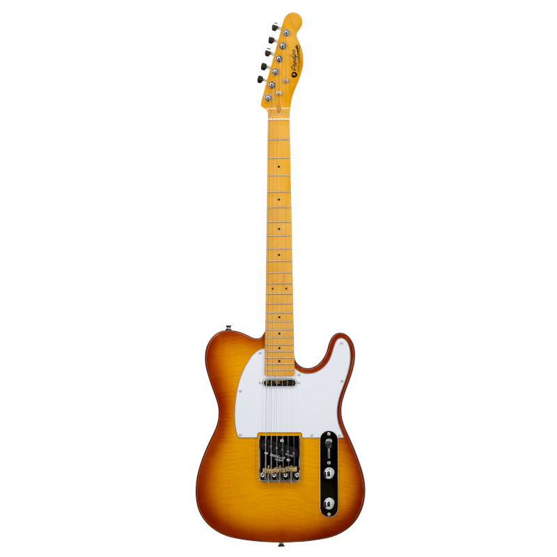 Prodipe Telecaster TC90, alder flame top honey burst