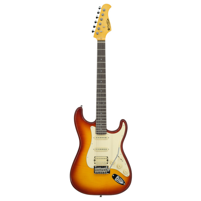 Prodipe  Strat ST93,  alder tea burst