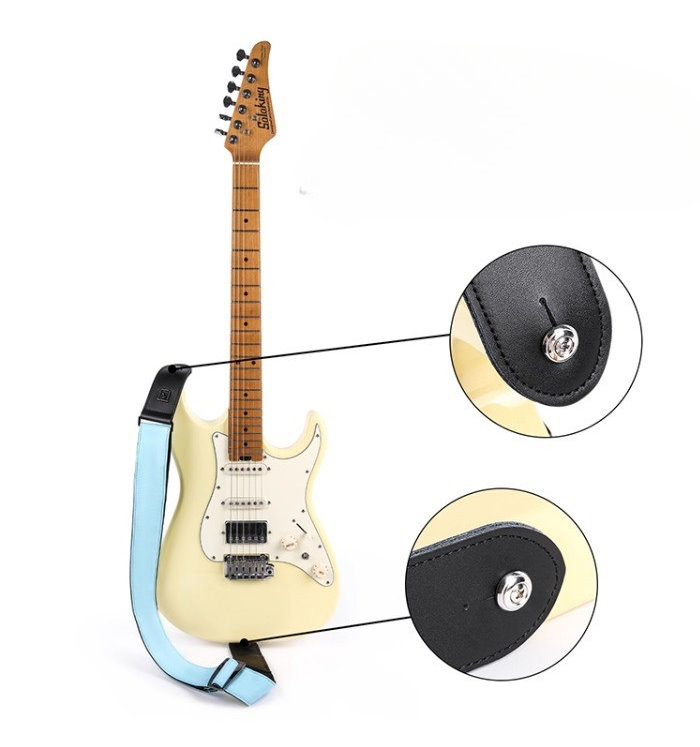 Gitarren Gurt Pastel Serie - Real Mission - Black