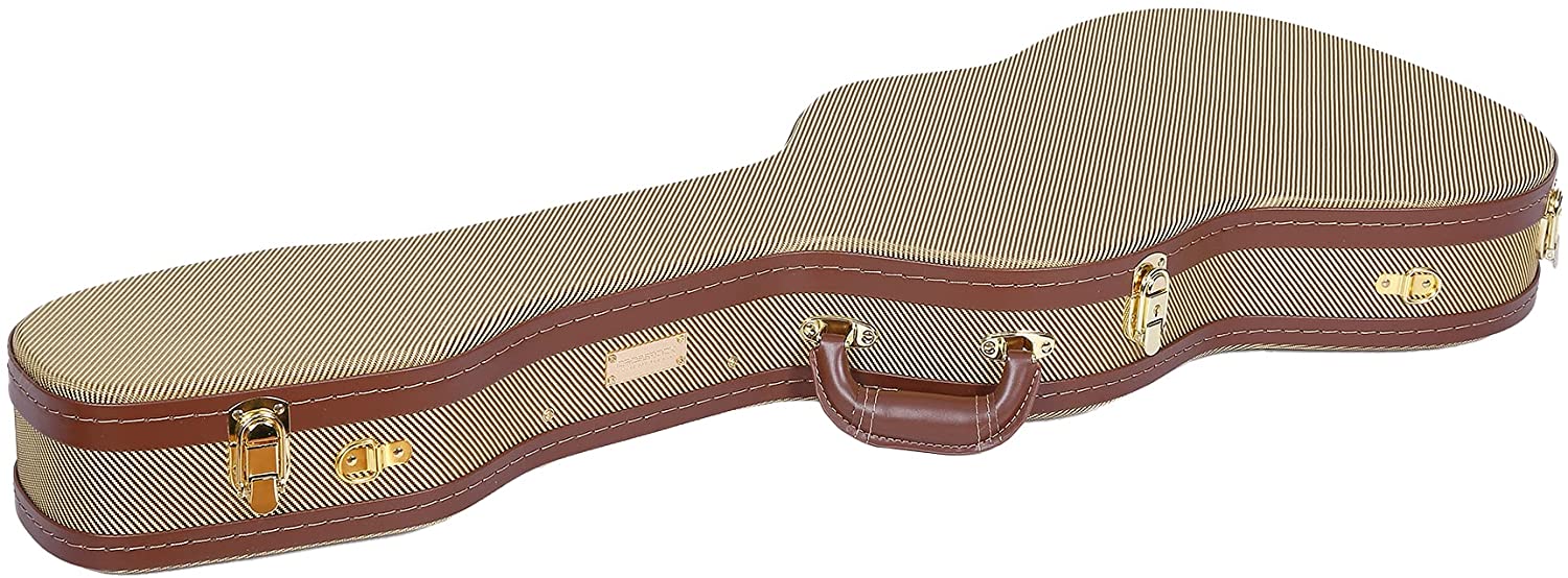 Crossrock CRW700STTW Holzkoffer E-Gitarre Formkoffer, Tweed