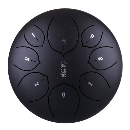 U-Turn Steel Tongue Drum 8" 8 Töne - coal black