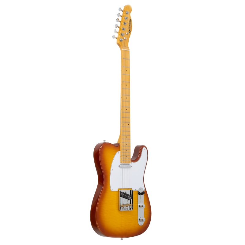 Prodipe Telecaster TC90, alder flame top honey burst