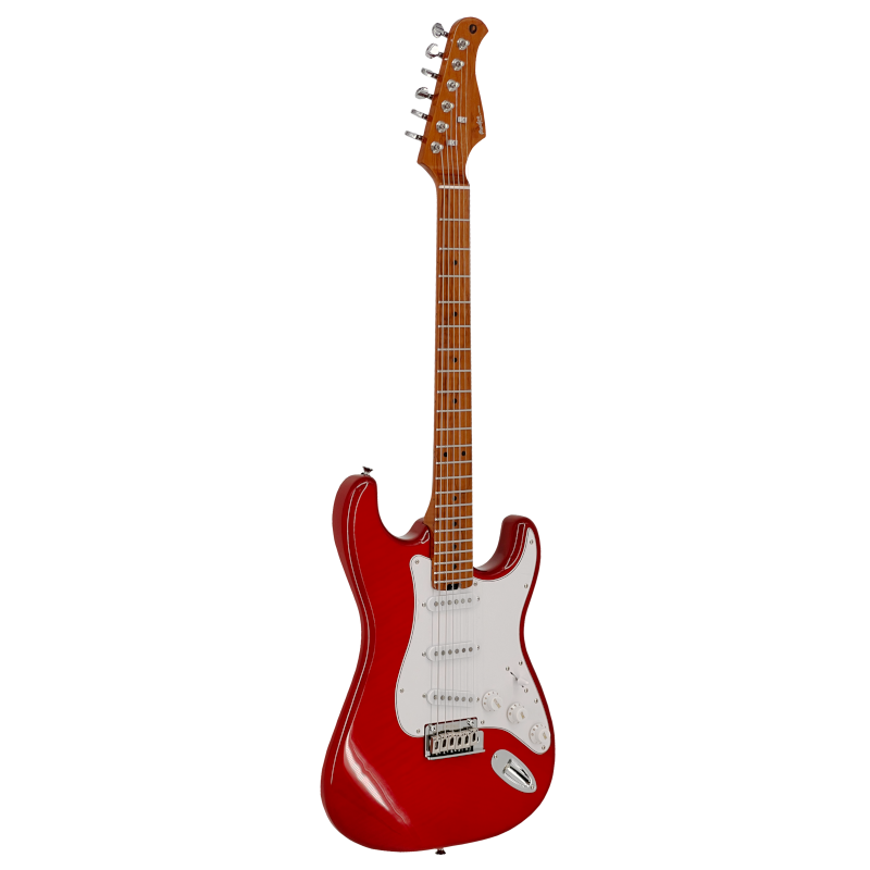 Prodipe Guitars Orgin Stratocaster, burgundy red