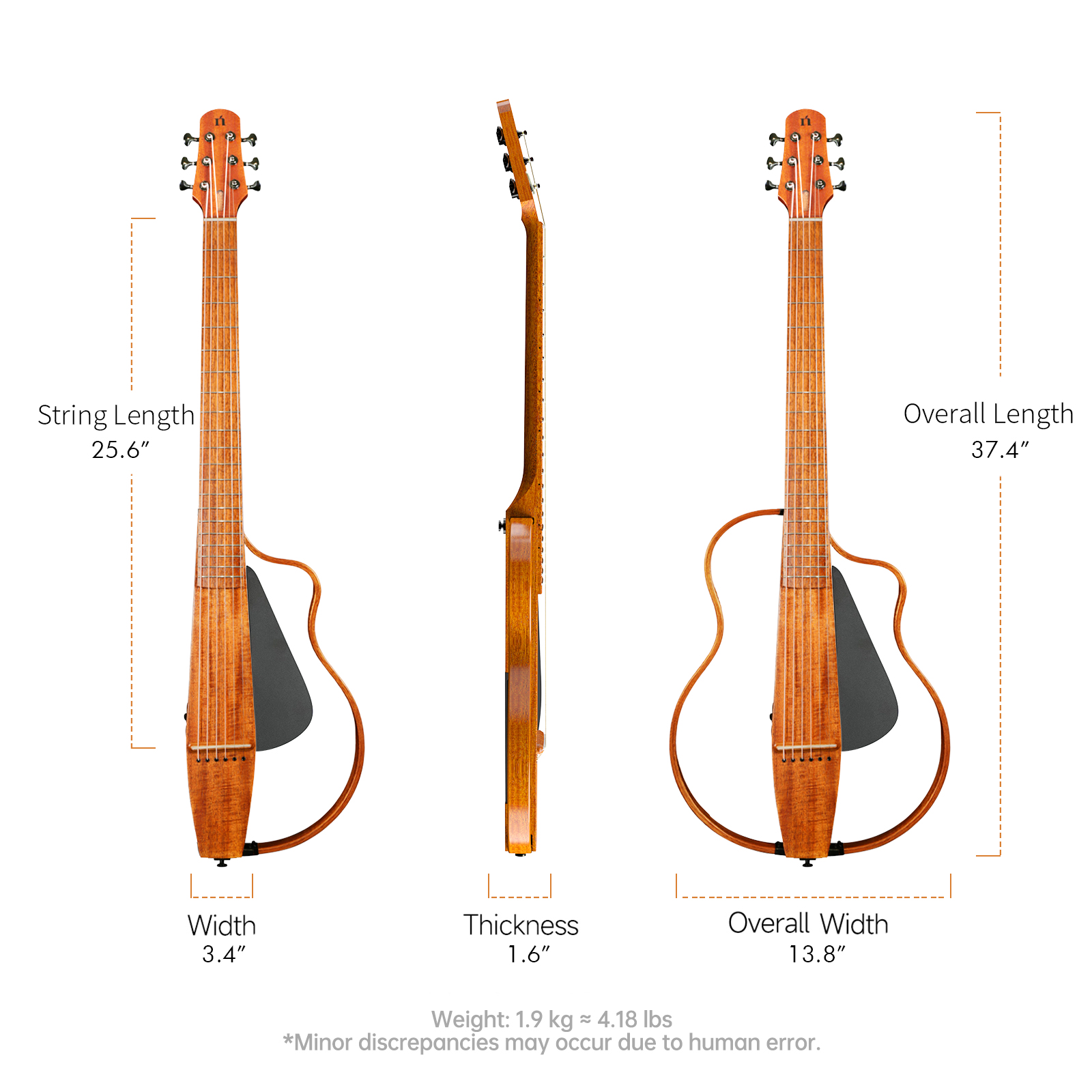 NBSG Steel Smart/Silent Guitar - Bamboo