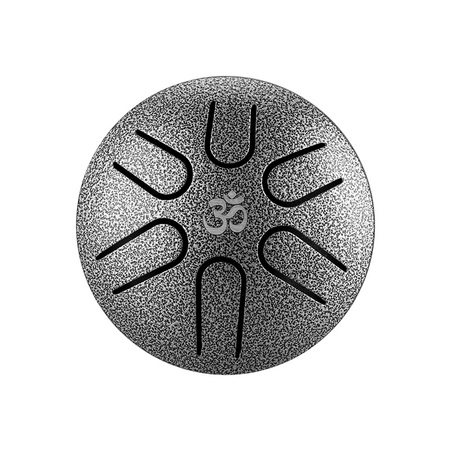 U-Turn Mini Steel Tongue Drum 3" 6Töne, silver