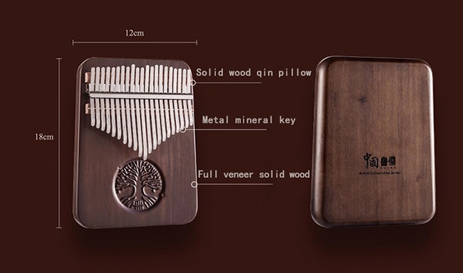 Hluru Kalimba 21  Walnuss, tree of life