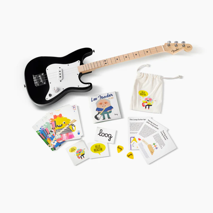 Fender X Loog Stratocaster Electric Guitar - Black