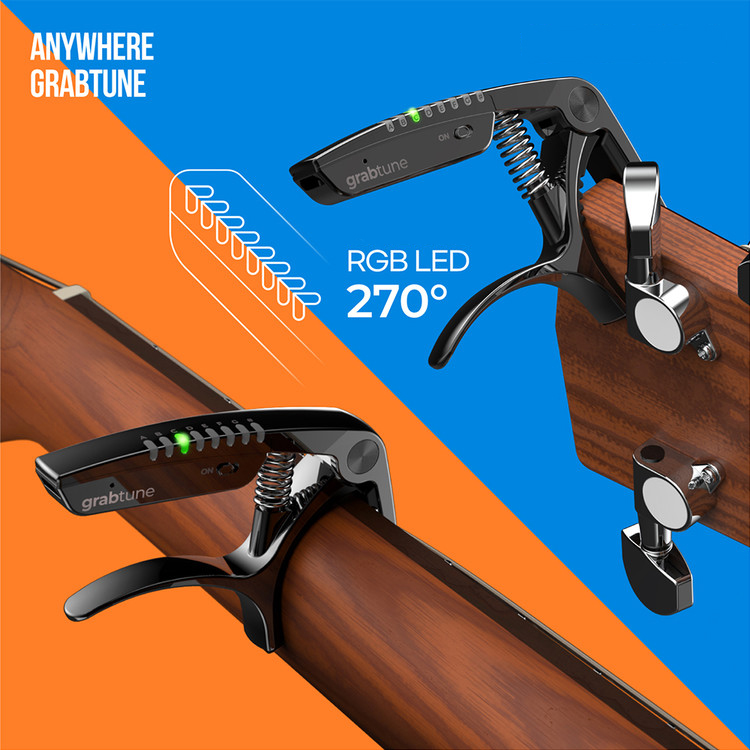 Grabtune Capo & Tuner, silber