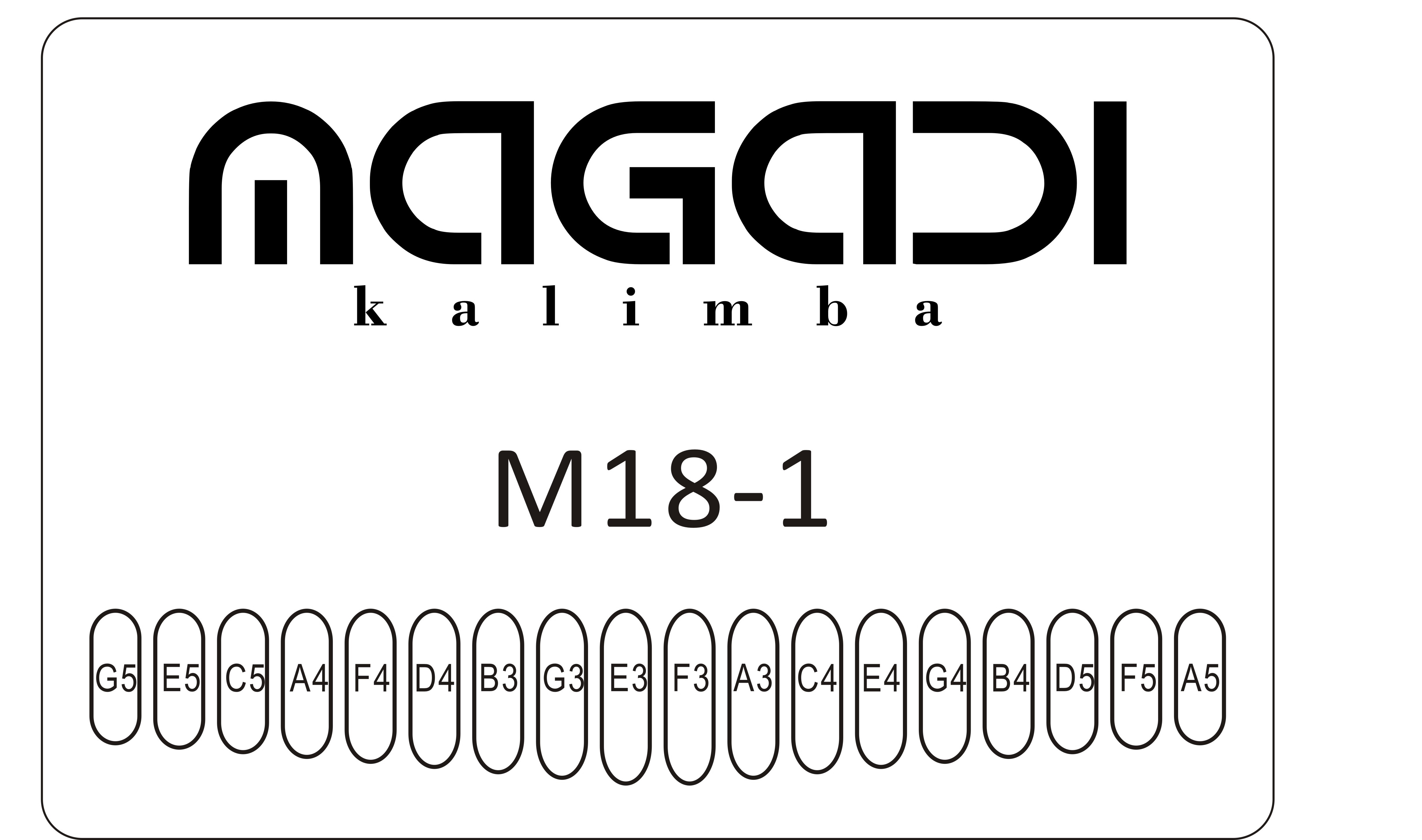 Magadi Kalimba M18