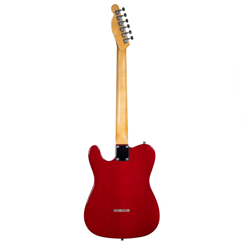 Prodipe Telecaster TC90, alder flame top trans red