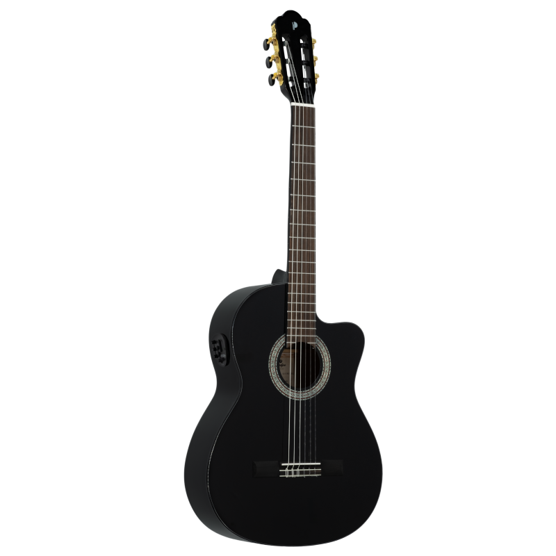 Prodipe Guitar PRIMERA 4/4 CEQ BK Hochglanz 