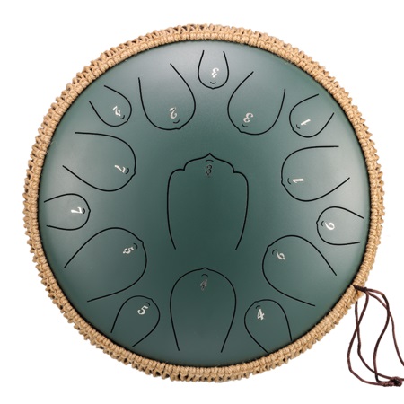 U-Turn Steel Tongue Drum 14" 15Töne - mineral green