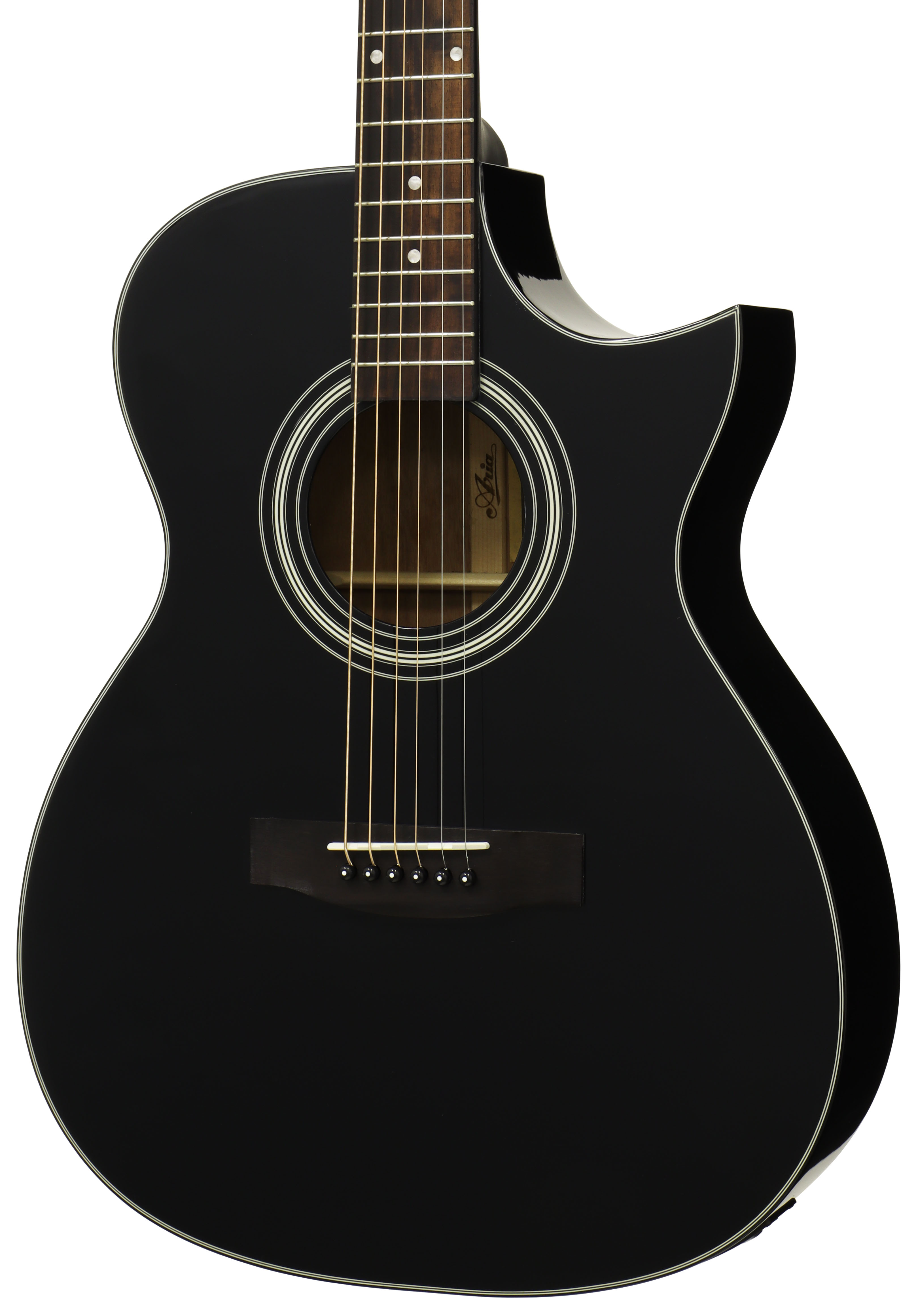 ARIA 201 CE, black glossy