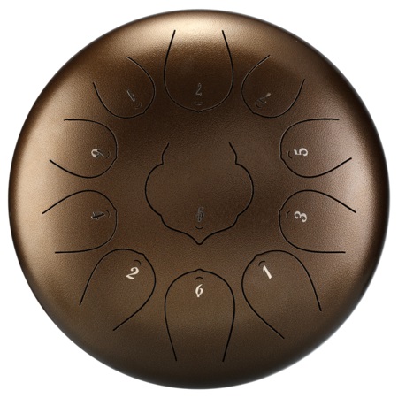 U-Turn Steel Tongue Drum 10" 11 Töne - sparkle bronce