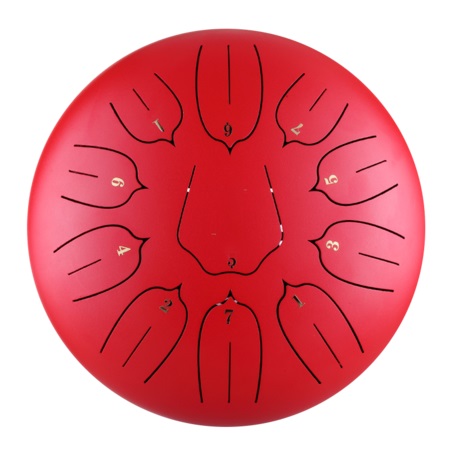 U-Turn Steel Tongue Drum 12" 11Töne - Lava Red